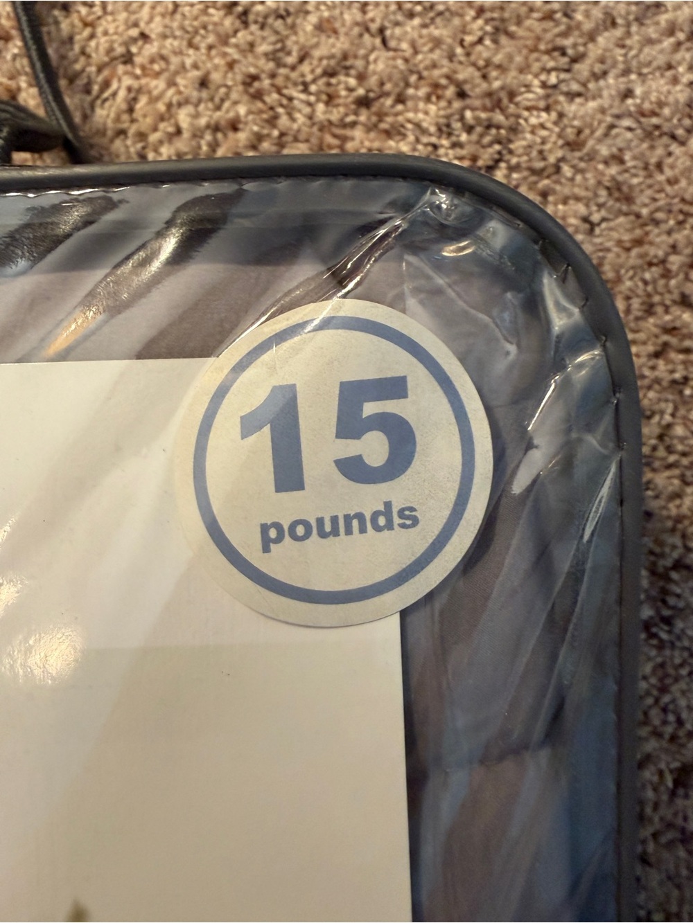 Weighted Blanket - Gray, 15 Pounds - Picture 2 of 7